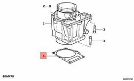Bmw Cilindro Pagrindo Gasketas E169 F650 F650st Originalus 11117706497