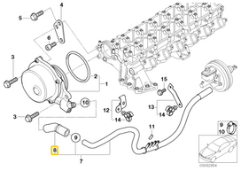 Originalus BMW E38 E39 E46 Universalus Sedanas Siurbimo Siurblio Vamzdžio Žarna OEM 34331165832