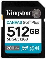Atminties kortelė Karta pamięci kingston canvas go plus sdg4/512gb (512gb; class u3, v30; karta pamięci)
