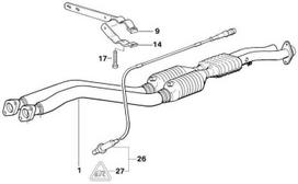 BMW E36 3 Schelle Unten Originalus 18311404479