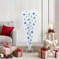 Dirbtinė Kalėdų eglutė su 150 LED Balta 120 cm PVC ir Plienas