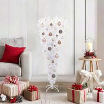Dirbtinė Kalėdų eglutė su 150 LED Balta 120 cm PVC ir Plienas