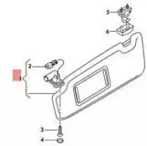 VAG Audi A3 skydelis nuo saulės su veidrodėliu ir dangteliu originalus 8V7857551AC24A
