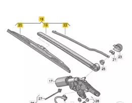 VAG "Audi Q8" 4MN priekinė valytuvo svirtis su valytuvo šepetėliu originali 4M8955405F