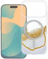 Dėklas Oem Case for iPhone 13 / 14 Golden compatible with MagSafe baltas