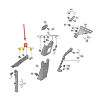 VAG VW Passat Kairio Titan Juodas A stulpelio apdaila Originali 3C8867233DBR2