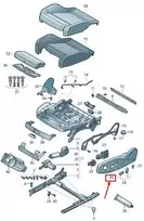 VAG „Audi A5 F5“ priekinės dešinės pusės išorinis sėdynės rėmo apdaila, originali, 8W0881326D4PK