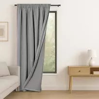 Pilka užuolaida su kilpomis Corita AmeliaHome 140 × 260 cm