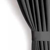 Aksominė užuolaida su kilpomis AmeliaHome 140 × 260 cm, pilkai juoda