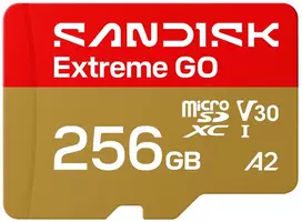 Atminties kortelė - SanDisk Extreme GO 256GB Micro SDXC UHS-I 240MB/s Read 160MB/s Write