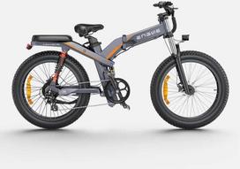 Dviratis 24 elektrinis sulankstomas Engwe X24 1000Wh viena baterija juodas