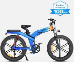 Dviratis 26 elektrinis sulankstomas Engwe X26 1200Wh dviguba baterija mėlynas
