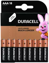 Duracell AAA / LR03 šarminės baterijos, 18 vnt.