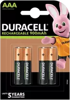 Duracell AAA R03 900mAh įkraunami elementai, 4vnt.