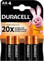 Duracell (20X) AA / LR6 šarminės baterijos, 4 vnt.