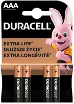 Duracell AAA / LR03 šarminės baterijos, 4 vnt.