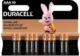 Duracell AAA / LR03 šarminės baterijos, 10 vnt.