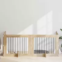 Sulankstomi šunų vartai su stovais 4 vnt. Sonoma ąžuolas 401 cm