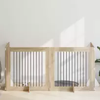 Sulankstomi šunų vartai su stovais 4 vnt. Sonoma ąžuolas 401 cm
