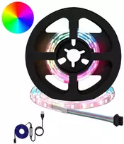 LED juosta 12 pcs Juoda ir permatoma 350 mm Varis ir plastikas
