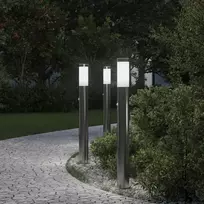 Pakabinamas šviestuvas Šviestuvai su jutikliu, 3 vnt., 80 cm, nerūdijantis plienas, IP44