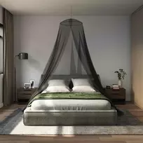 Uodų tinklas lovai 156 mesh Juoda ⌀56 x 220 cm Poliesteris
