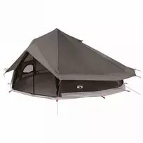 Tipi palapinė 20 asmeniui Ruda Pilka Poliesteris ir plienas