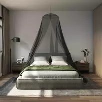 Uodų tinklas lovai 3 vnt. 156 mesh Juoda ⌀56 x 220 cm
