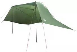 Automobilių palapinė Žalia 350 x 250 cm Poliesteris ir plienas