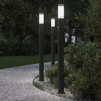 Pakabinamas šviestuvas Apšvietimo stulpeliai su jutikliu, 3 vnt., 110 cm, nerūdijantis plienas, IP44