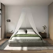 Uodų tinklas lovai 3 vnt. 156 mesh Balta ⌀56 x 220 cm