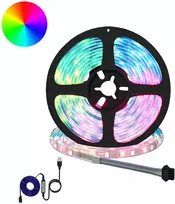 LED juosta 12 vnt. Juoda ir permatoma Varis ir plastikas