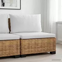 Vidurinė sofa su pagalvėlėmis GENDT Natūralus pintas Natūrali
