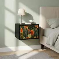 Sieninis naktinis staliukas ZAANDAM 2 vnt. Juodojo ąžuolo