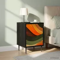 Šalia lovos spintelė BONN 2 vnt. Juodojo ąžuolo 36 x 33 x 51 cm