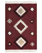 Kilimas SIIRT raudona 160 x 230 cm medvilninis