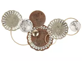 Sienų dekoracija PLUTONIUM metalinė 48 cm spalvota