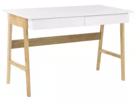Rašomasis stalas THESLAY šviesiai rudos / baltos spalvos 120 cm 60 cm