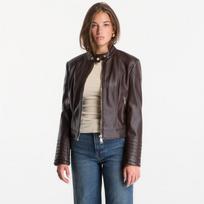 GUESS Marlene Caribou Pu Moto Jacket Chocco Brown - Dydis S (W6YL25W2914-A14Z Striukės)