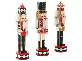„RICKLEAN“ dekoracinių figūrėlių rinkinys riešutų gliaudytojai 30 cm red / white