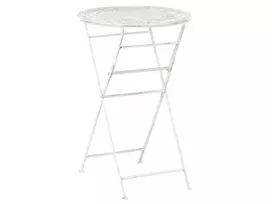 Sodo baro stalas TRIESTE 60 cm metalinis šviesiai smėlio spalvos