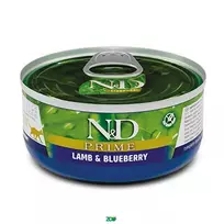 N&D Prime Cat Wet Lamb&Blueberry konservuotas pašaras katėms, ėriena; 70g