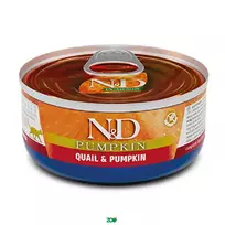 N&D Pumpkin Cat Wet Quail&Pumpkin konservuotas pašaras katėms, putpelės; 70g