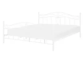 Metalinė lova ANTLIA 140 x 200 cm balta