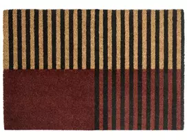 Durų kilimėlis TUKSUK rudas/smėlio spalvos 40 x 60 cm kokoso pluoštas