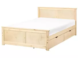 Lova su dviem stalčiais DAUPHIN Pušies mediena Šviesiai ruda 120 x 200 cm