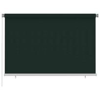 vidaXL Lauko roletas, 225 (plotis) x 140 (aukštis) cm, tamsiai žalios spalvos, HDPE