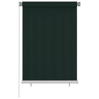vidaXL Lauko roletas, 105 (plotis) x 140 (aukštis) cm, tamsiai žalios spalvos, HDPE