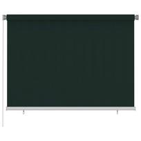 vidaXL Lauko roletas, 205 (plotis) x 140 (aukštis) cm, tamsiai žalios spalvos, HDPE