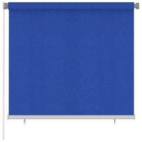 vidaXL Lauko roletas, 165 (plotis) x 140 (aukštis) cm, mėlynos spalvos, HDPE